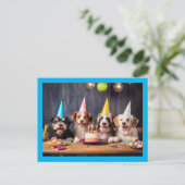 Carte Postale Fête d'anniversaire des chiens (Debout devant)