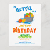 Carte Postale Fête d'anniversaire d'été pour enfants Piscine à b (Devant)