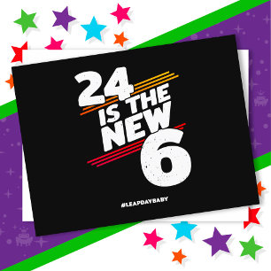 Carte Postale Fête d'anniversaire du 24e jour intercalaire Nouve