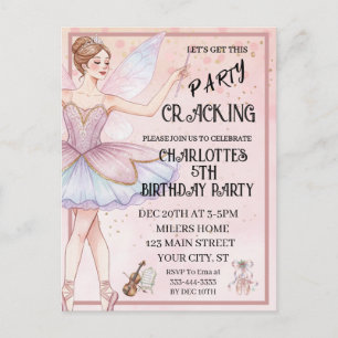 Carte Postale Fête d'anniversaire du ballet de Casse-Noisette ro