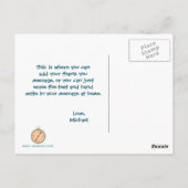 Carte Postale Fête d'anniversaire du garçon de camping merci car (Dos)