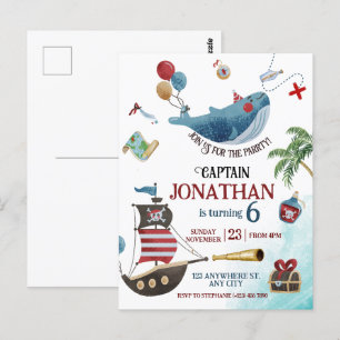 Carte Postale Fête d'anniversaire du Pirate