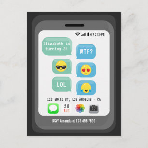 Carte Postale Fête d'anniversaire Emoji