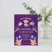 Carte Postale Fête d'anniversaire garçon Fun ballon requin arc-e (Debout devant)