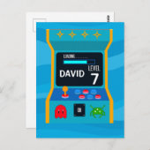 Carte Postale Fête d'anniversaire garçon niveau supérieur jeu d' (Devant / Derrière)