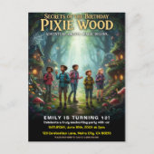 Carte Postale Fête d'anniversaire magique de Pixie Wood (Devant)