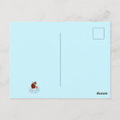 Carte Postale Fête d'anniversaire mignonne aquarelle dinosaure (Dos)