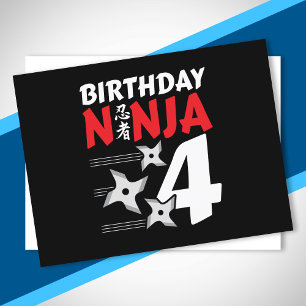 Carte Postale Fête d'anniversaire Ninja - Ninja d'anniversaire 4