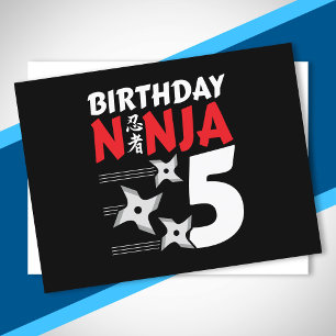 Carte Postale Fête d'anniversaire Ninja - Ninja d'anniversaire 5