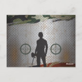 Carte Postale Fête d'anniversaire Paintball Camouflage Militaire (Dos)