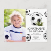 Carte Postale Fête d'anniversaire Photo de football pour enfants (Devant)