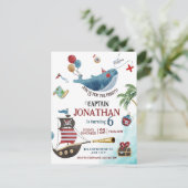 Carte Postale Fête d'anniversaire pirate (Debout devant)