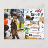 Carte Postale Fête d'anniversaire Pirate en photos (Devant)