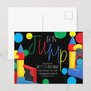 Carte Postale Fête d'anniversaire pour enfants avec ballons et p
