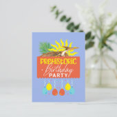 Carte Postale Fête d'anniversaire préhistorique Ptérodactyle (Debout devant)