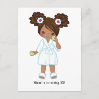 Fête d'anniversaire pyjama spa pour fille afro-amé