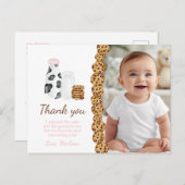 Carte Postale Fête d'anniversaire : remerciement avec lait et co (Devant / Derrière)