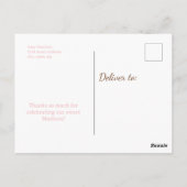 Carte Postale Fête d'anniversaire : remerciement avec lait et co (Dos)