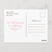 Carte Postale Fête d'anniversaire rose Citrouille (Dos)