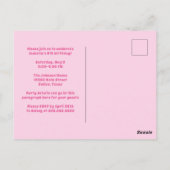 Carte Postale Fête d'anniversaire rose de cheerleader afro-améri (Dos)