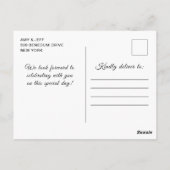 Carte Postale Fête d'anniversaire Rose Gold et Larmes de Glamour (Dos)