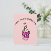 Carte Postale Fête d'anniversaire rose Kpop signe de la main de (Debout devant)