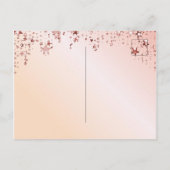 Carte Postale Fête d'anniversaire rose or rousse rose étoiles mo (Dos)