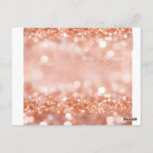 Carte Postale Fête d'anniversaire surprise en rose gold (Dos)