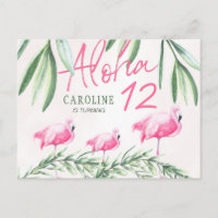 Fête d'anniversaire tropicale Aloha luau Flamingle