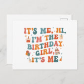 Carte Postale Fête d'anniversaire unique C'est moi Hi Je suis la (Devant / Derrière)