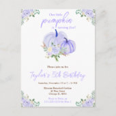 Carte Postale Fête d'anniversaire violet Citrouille (Devant)