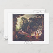 Carte Postale Fête Dans Le Parc De Watteau Antoine (Devant / Derrière)