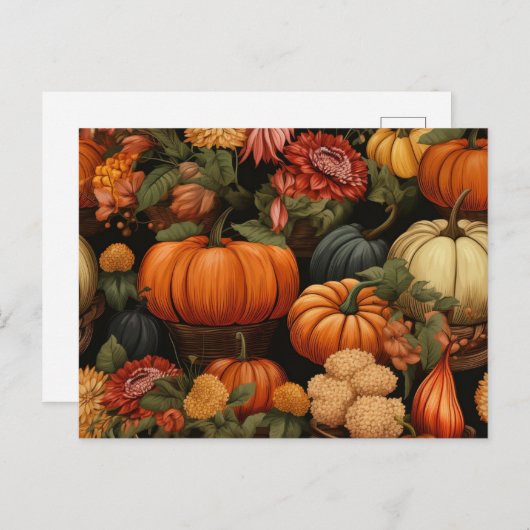 Carte Postale Fête d'automne (Devant / Derrière)