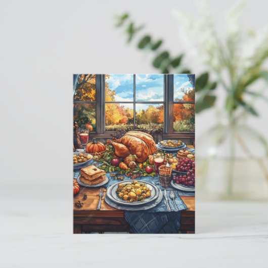 Carte Postale Fête d'automne : Fête de Thanksgiving (Debout devant)
