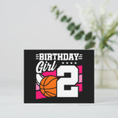 Carte Postale Fête de basketball pour enfant de 2 ans 2e anniver (Debout devant)