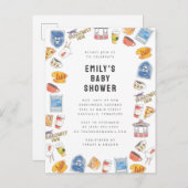 Carte Postale Fête de Bébé à l'aquarelle sur Gilmore Girls (Devant / Derrière)