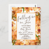 Carte Postale Fête de bébé automne amour verdure rustique  (Devant / Derrière)