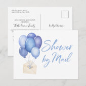 Carte Postale Fête de bébé Ballons Par La Poste À Longue Distanc (Devant / Derrière)
