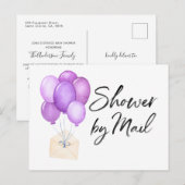 Carte Postale Fête de Bébé Ballons Par La Poste À Longue Distanc (Devant / Derrière)