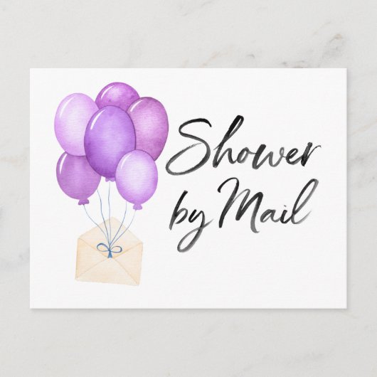 Carte Postale Fête de Bébé Ballons Par La Poste À Longue Distanc (Devant)