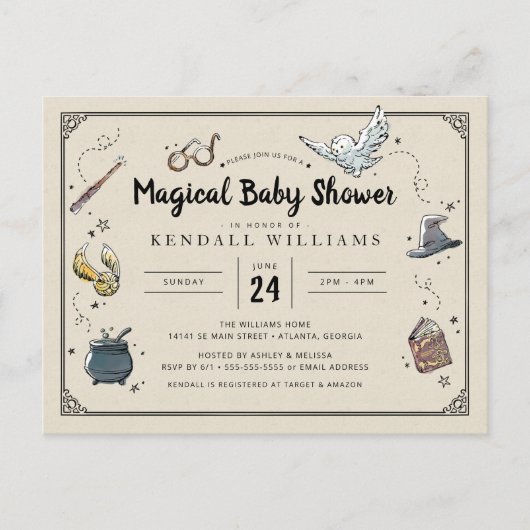 Carte Postale Fête de bébé Harry Potter  (Devant)