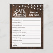 Carte Postale Fête de Bébé Rustique Souhaite la Bienvenue au Béb (Devant)