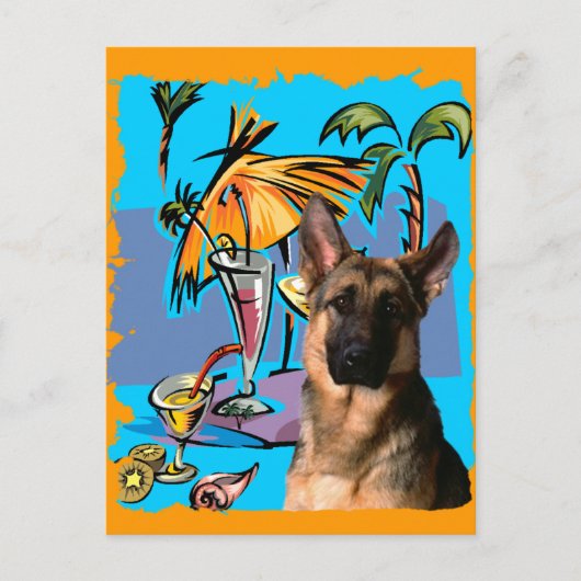 Carte Postale Fête de Berger Allemand (Devant)