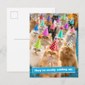 Carte Postale Fête de chats (Devant / Derrière)