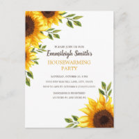 Fête de Chauffage Maison Blanche Tournesols Jaunes