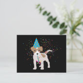 Carte Postale Fête de chien - Animaux Chiot ayant une fête (Debout devant)