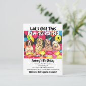 Carte Postale Fête de chien C'est parti pour cette fête d'annive (Debout devant)