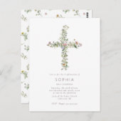 Carte Postale Fête de confirmation de la croix du fleur sauvage  (Devant / Derrière)