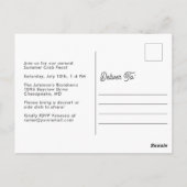 Carte Postale Fête de crabe à l'aquarelle rétro (Dos)