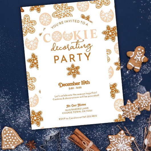 Carte Postale Fête de décoration de biscuits de Noël